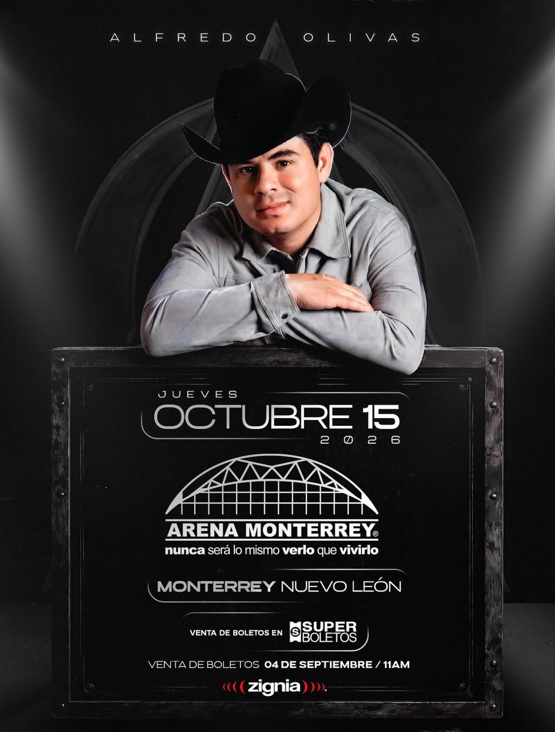 Cartel de ALFREDO OLIVAS EN ARENA MONTERREY